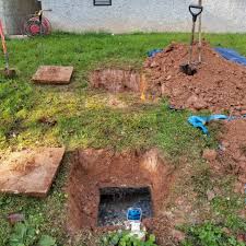 Home exterior in wooded area